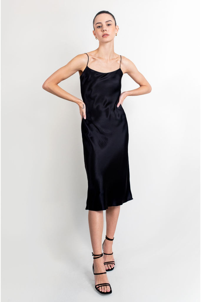How to Style a Black Slip Dress 3 Ways
