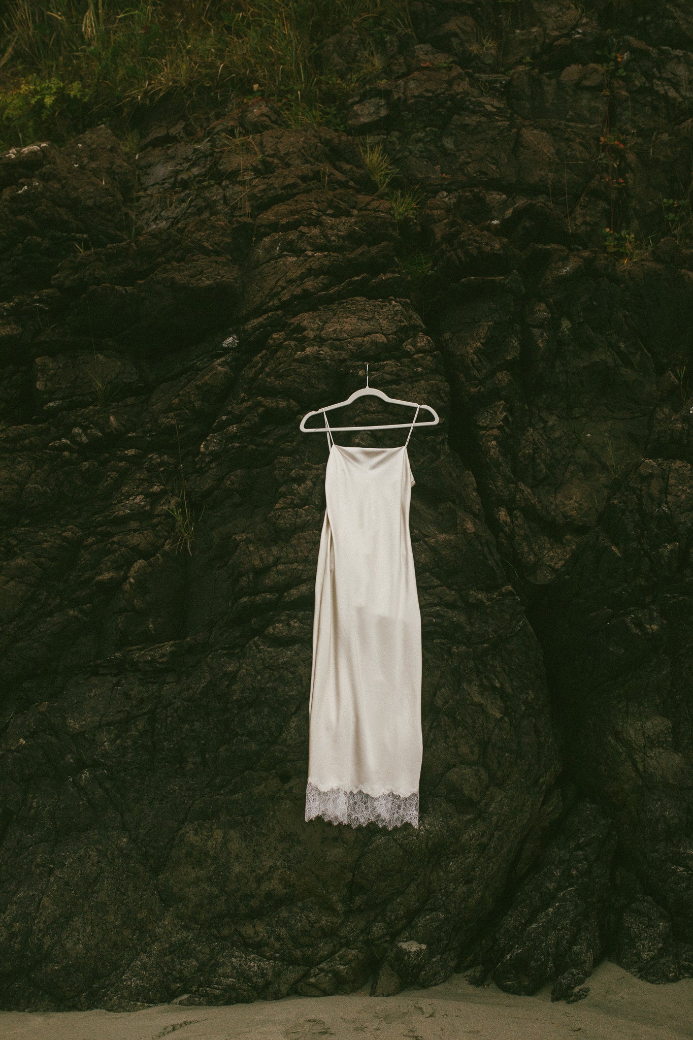Celeste Lace Silk Slip Dress