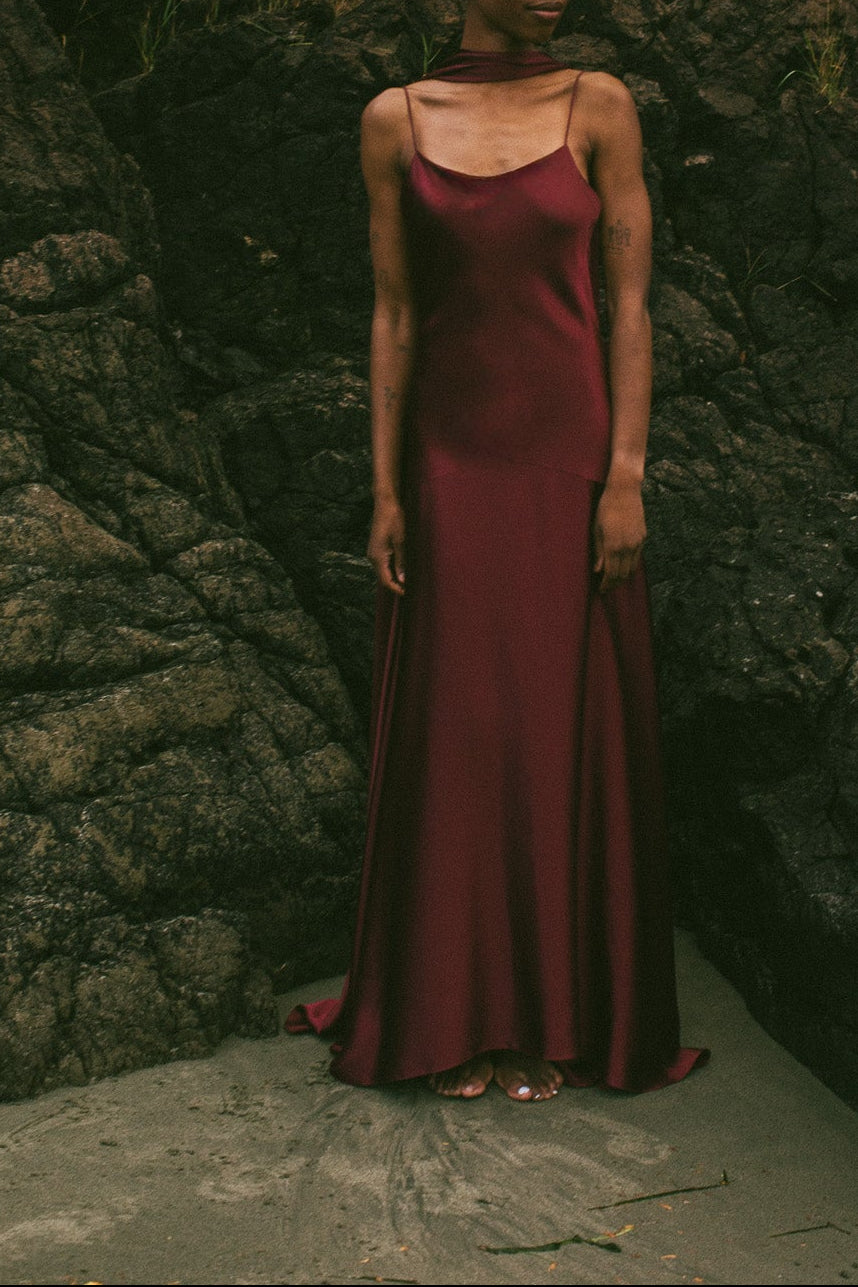 Delphine Bias Cut Silk Gown