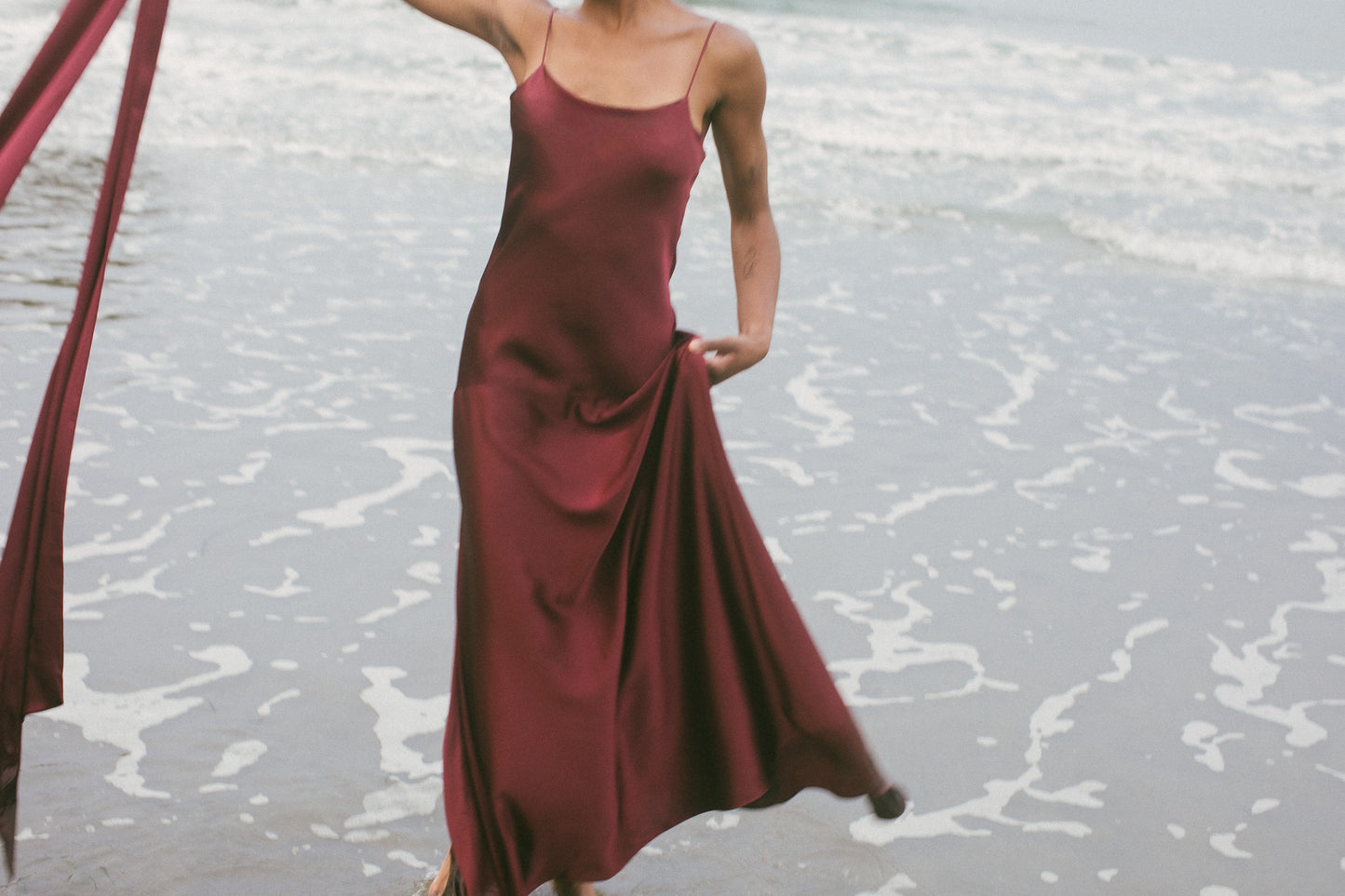 Delphine Bias Cut Silk Gown
