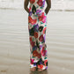 Isadora Fleur Printed Silk Sip Dress