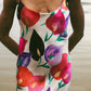 Isadora Fleur Printed Silk Sip Dress