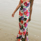 Isadora Fleur Printed Silk Sip Dress