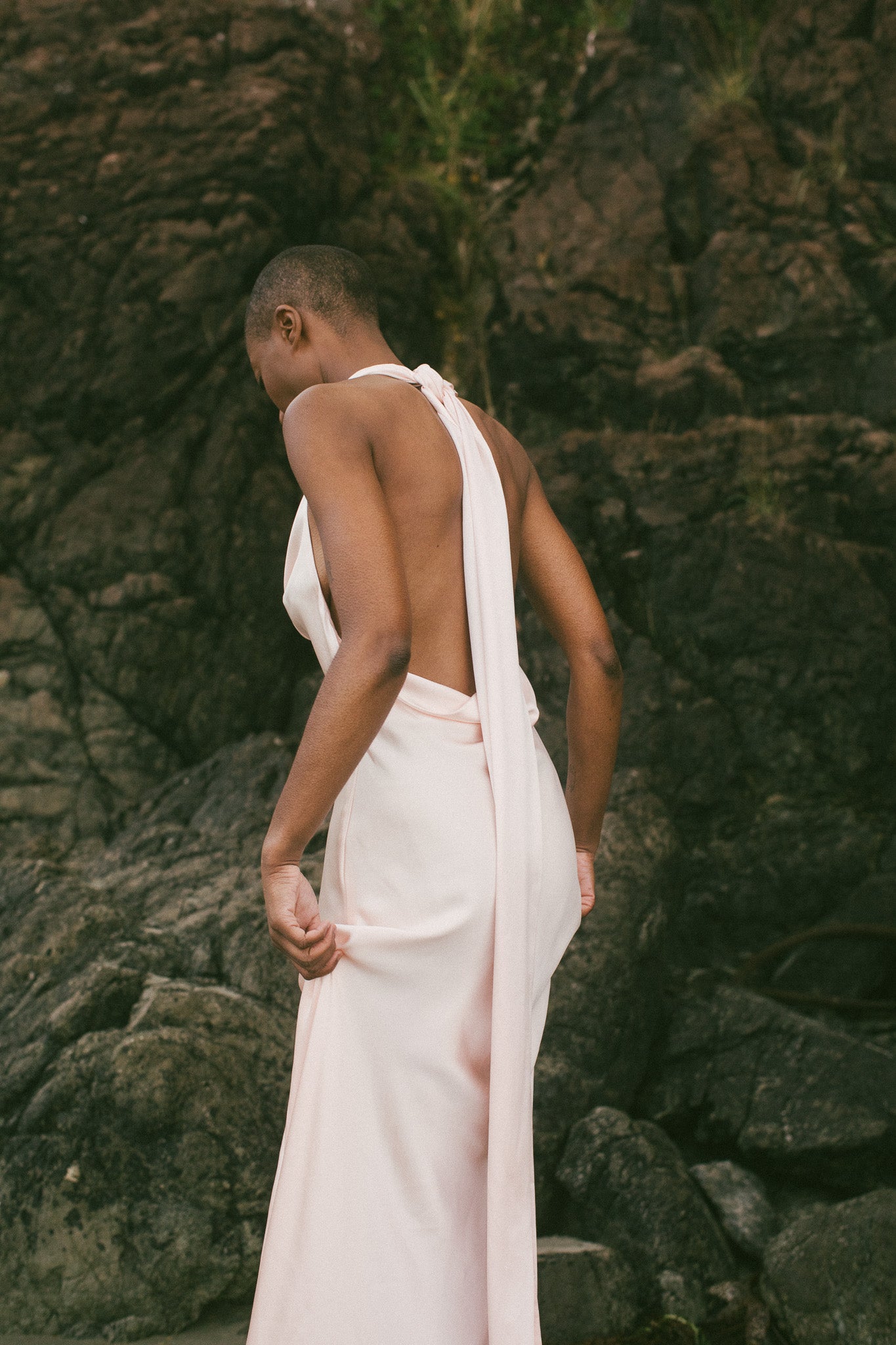 Ophelia Silk Halter Neck Gown