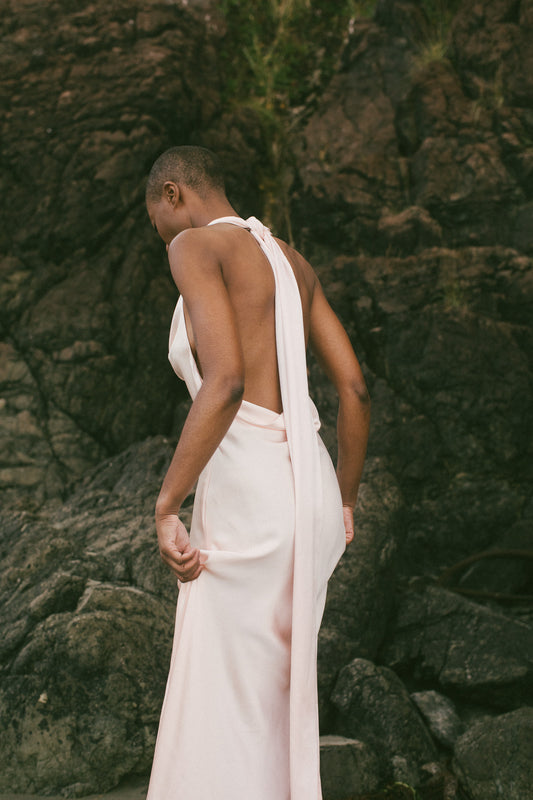 Ophelia Silk Halter Neck Gown
