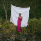 Camellia Bias Cut Fuschia Silk Dress
