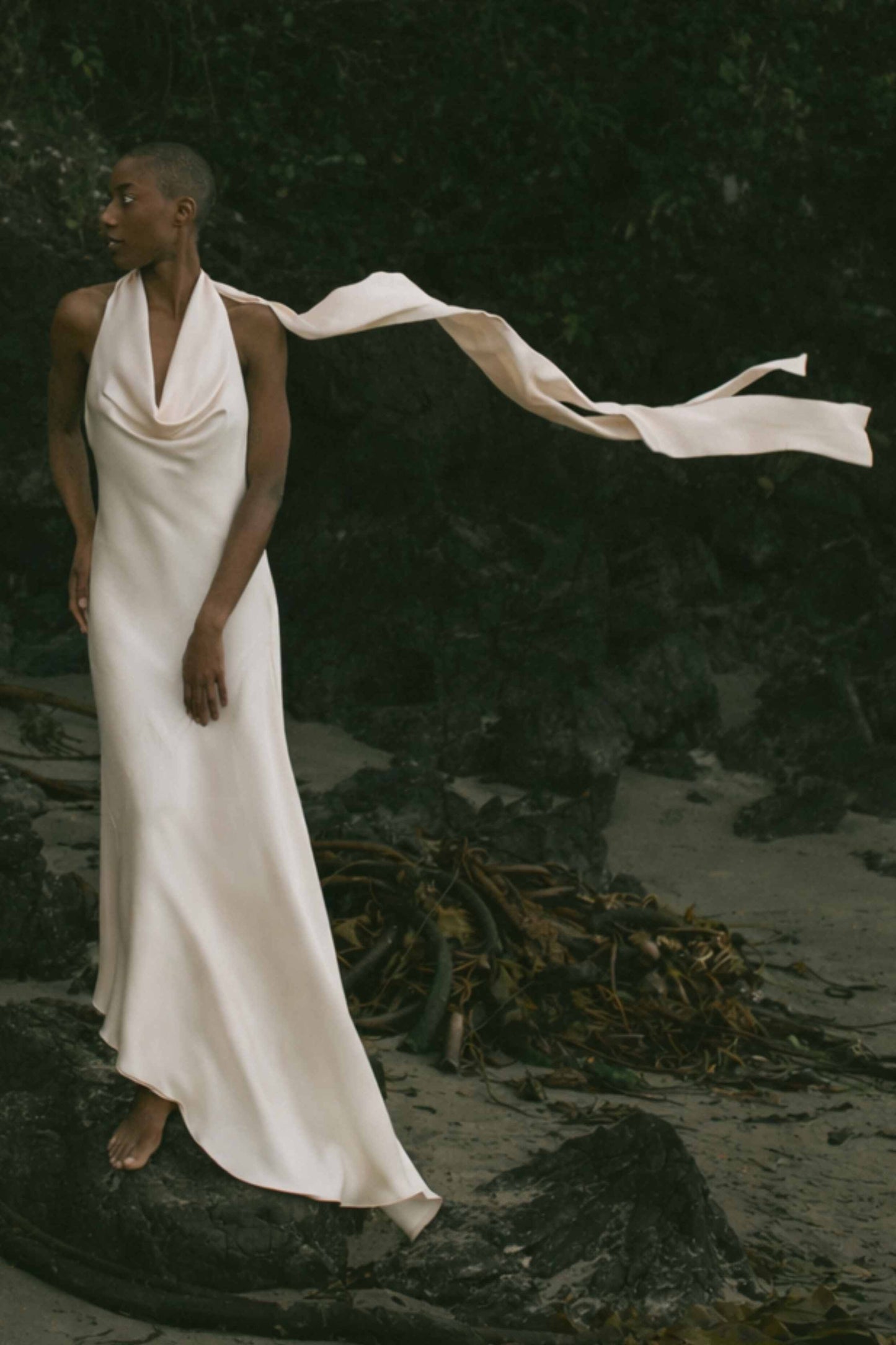 Ophelia Silk Halter Neck Gown