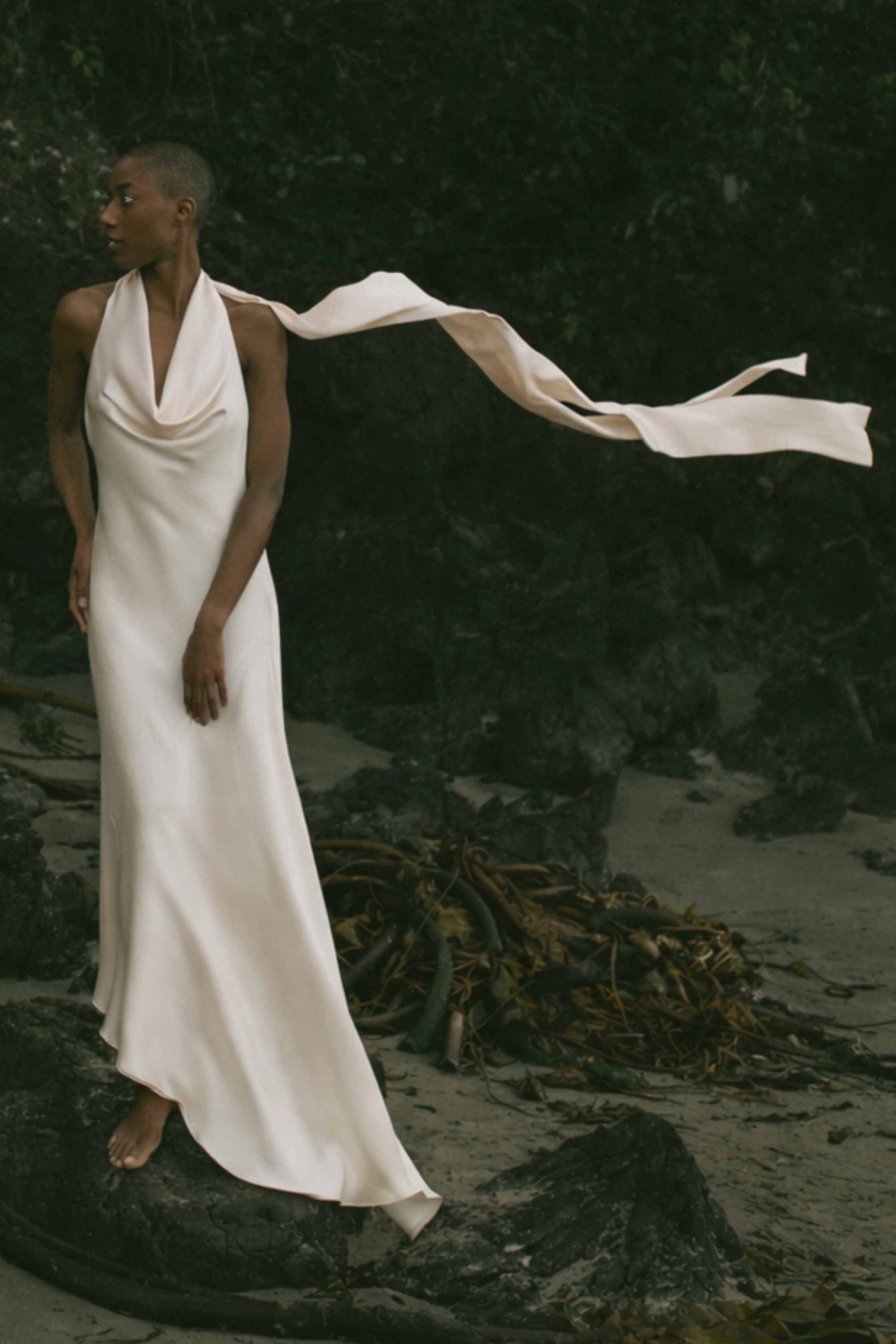 Ophelia Silk Halter Neck Gown