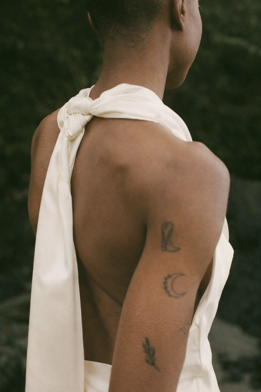 Ophelia Silk Halter Neck Gown