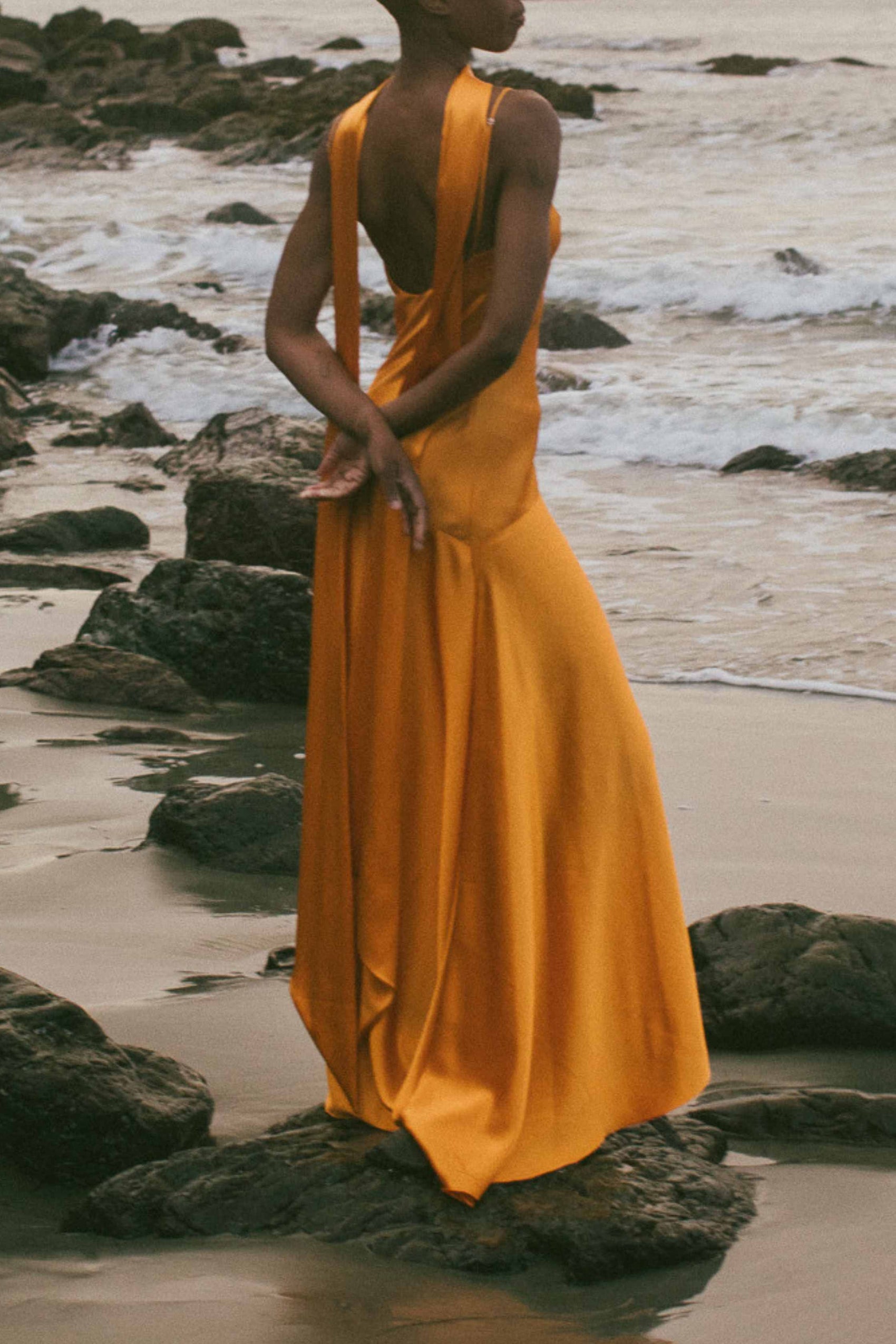 Delphine Bias Cut Silk Gown