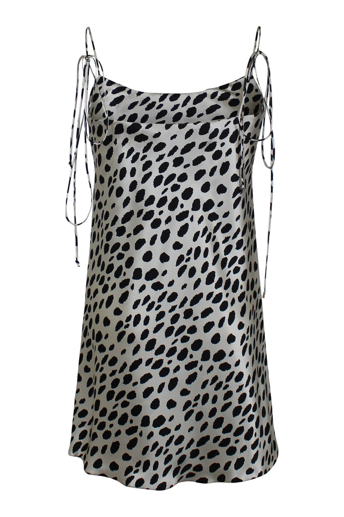 Seraphina Silk Satin Mini Dress | Leopard