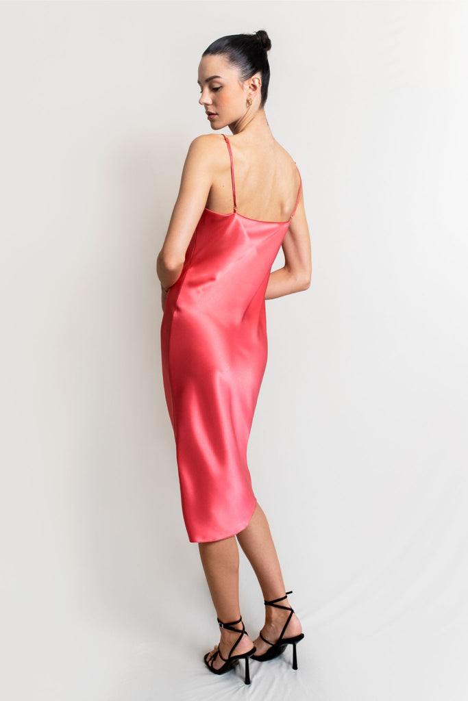 Mandy Silk Satin Cowl Neck Slip Dress | Sienna